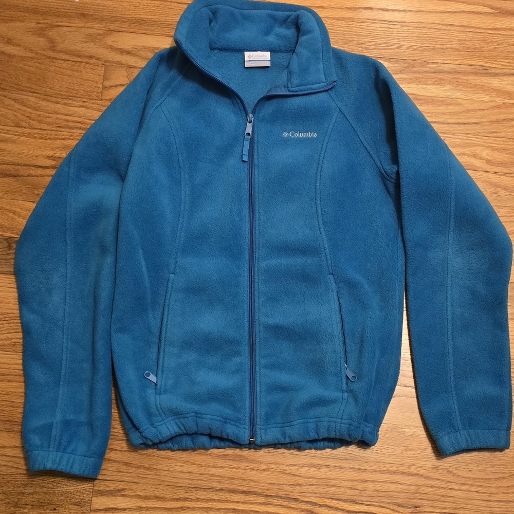 Columbia Teal Full-Zip Fleece Jacket